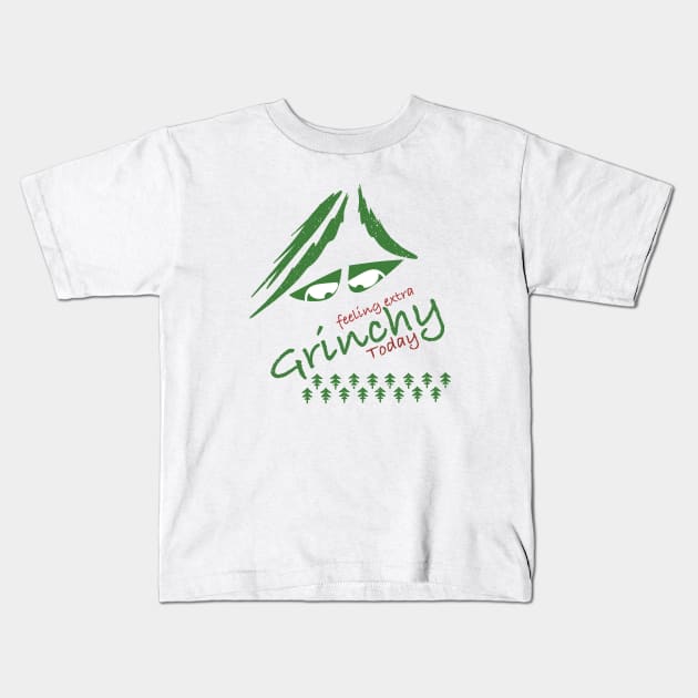 Feeling extra grinchy today Kids T-Shirt by Xatutik-Art